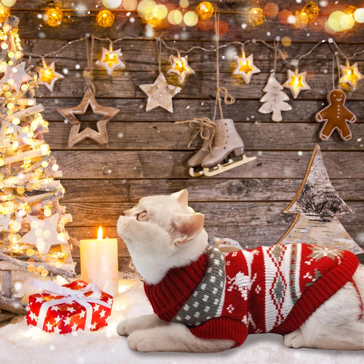 2 Pezzi Maglioncino Cane Natale, Maglione Natale Cane Gatto, Natales Maglione per Animali, Cucciolo di Canes Natales Maglia Magliones, per gattini e cani di piccola taglia (XL)