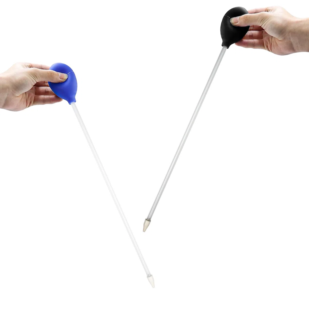 2 Pezzi Sifone Acquario, Pompa Acqua Manuale, Coral Feeder, Riutilizzabile, Cambia Acqua per Acquari, Accessori Acquario per La Pulizia Dell'acquario, L'alimentazione (45 CM)