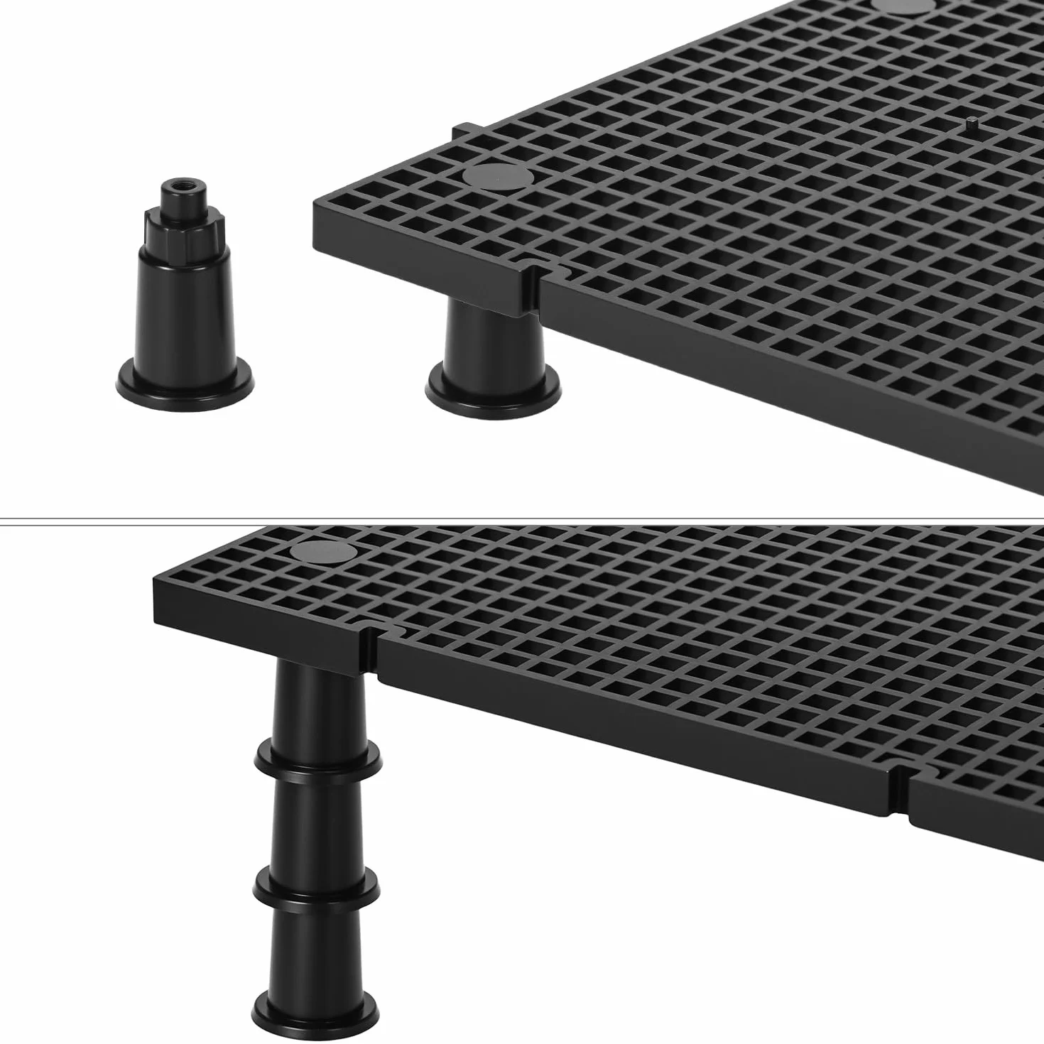 QWORK® 8 Pezzi 15 x 30 cm Rete per Acquario in plastica con 48 Supporti per filtrazione Fai-da-Te e aquascaping.