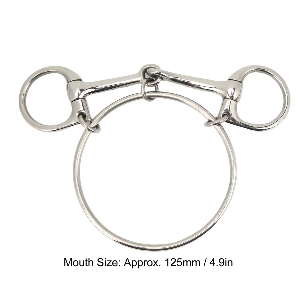 Morso per Bocca di Cavallo in Acciaio Inossidabile, Morso per Cavallo da 5 Pollici Anello Allentato per Allenamento All'aperto, Filetto per Cavallo Filetto per Cavallo Morso per