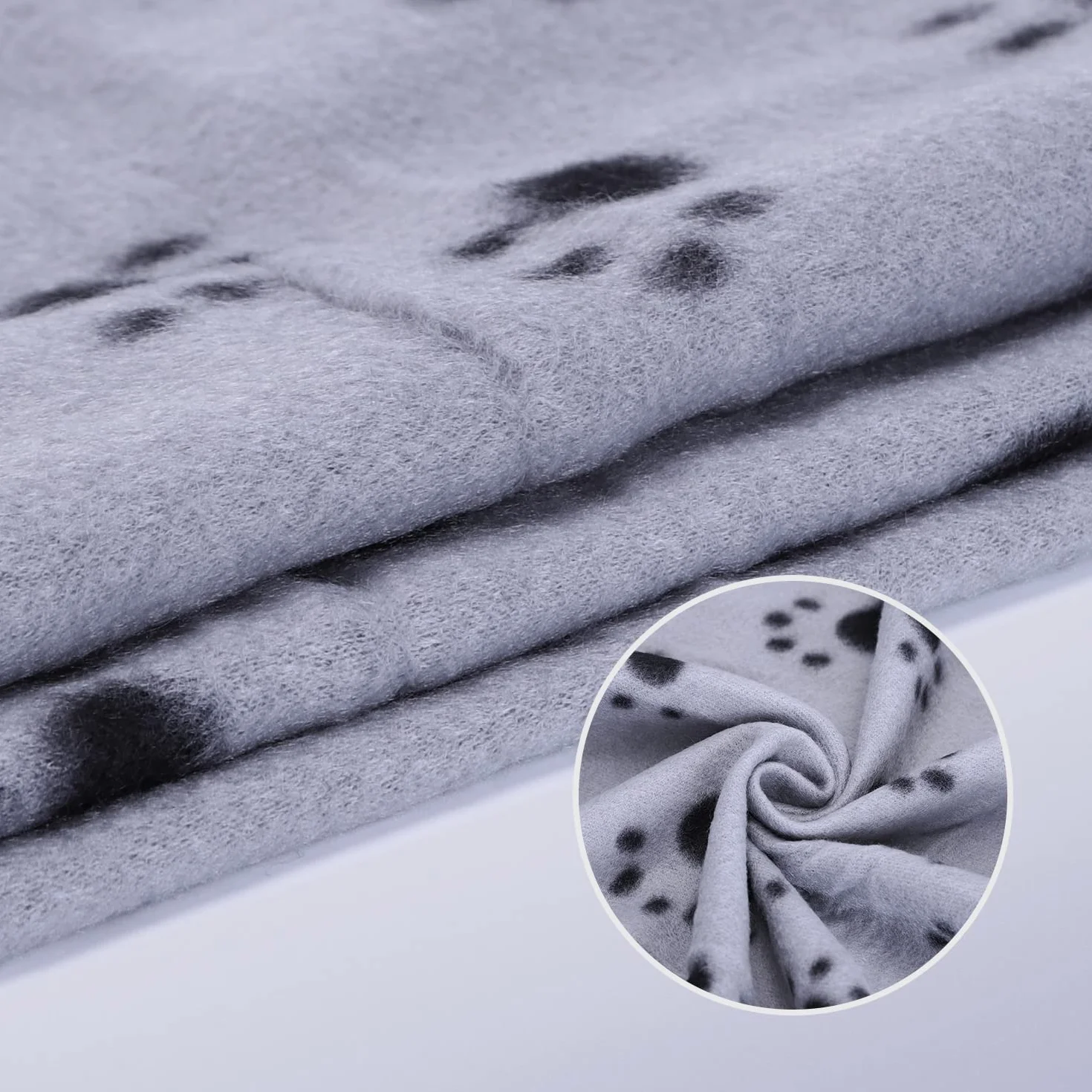 Nobleza 6 Pezzi Morbida Coperta in Pile per Cani e Gatti Color Grigio Misure 75 * 75 cm
