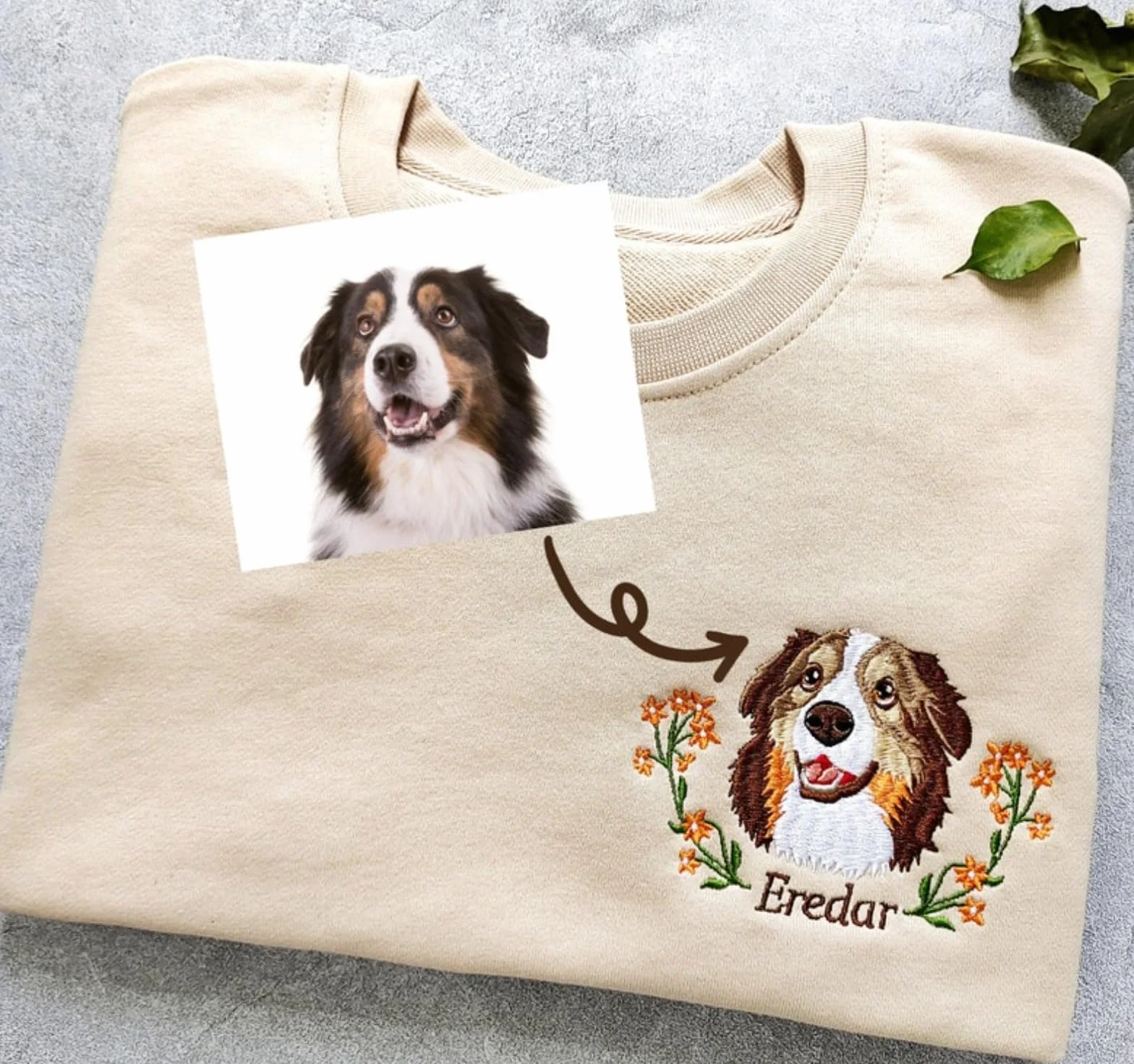Felpa personalizzata per animali domestici, foto dell'animale + nome, maglione personalizzato con ritratto di cane, felpa personalizzata per cane, felpa con cappuccio a collo tondo per gatto, regalo