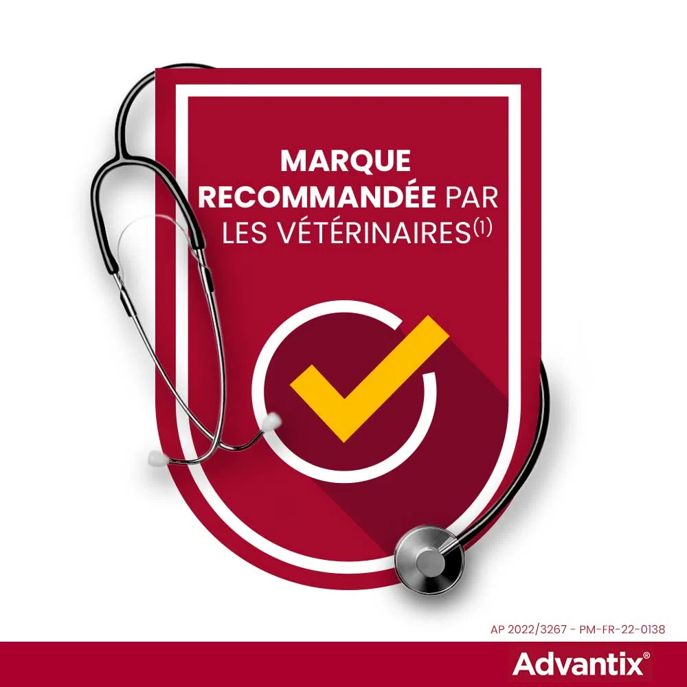 ADVANTIX 6 pipettes antiparasitaires - Pour tres petit chien de 1,5 a 4kg