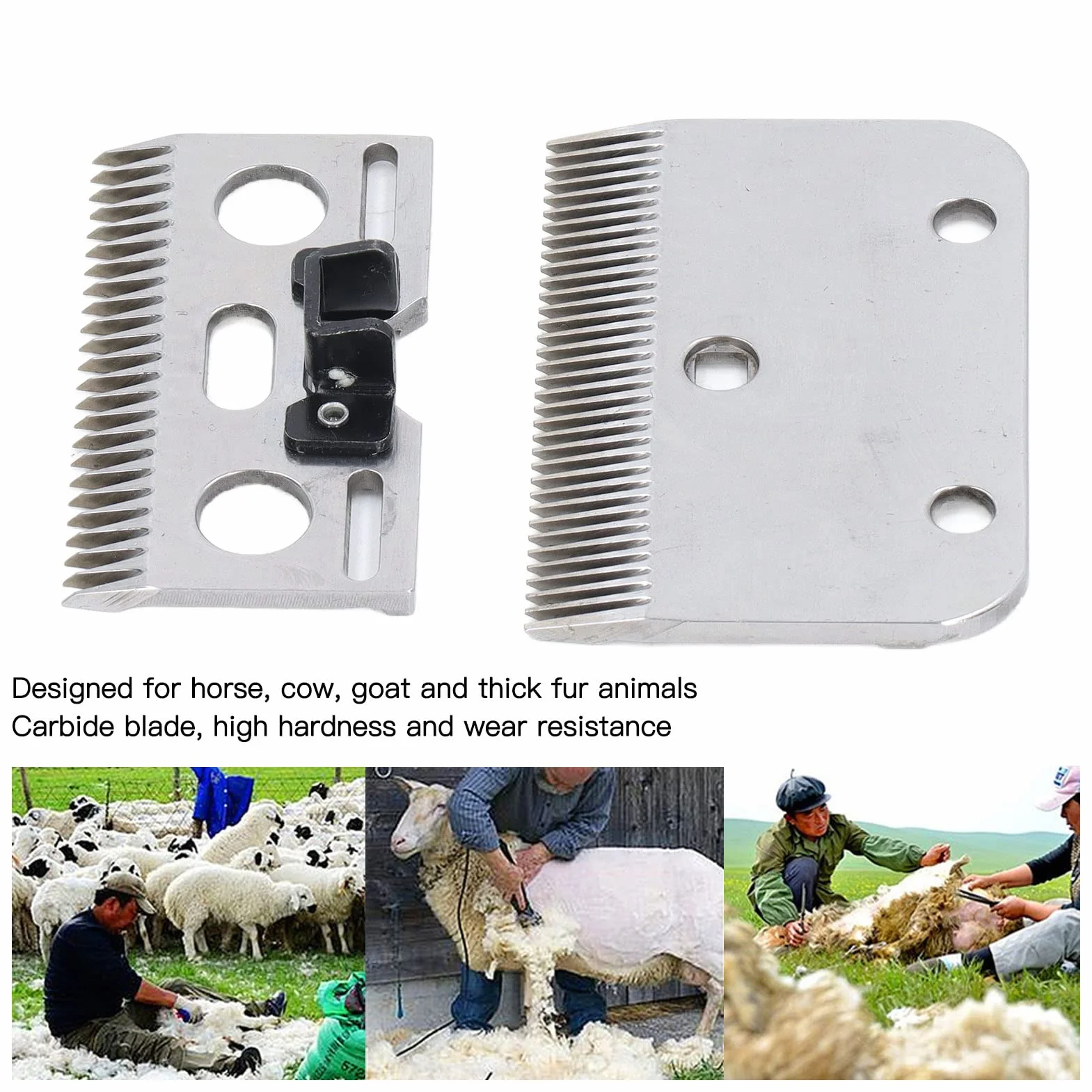 Tosatrice per cavalli a 35 denti, lama per tosatrici universali in metallo duro ad alta durezza, accessori per tosatrici per cavalli di ricambio per cavalli, capre, animali da pelliccia spessa