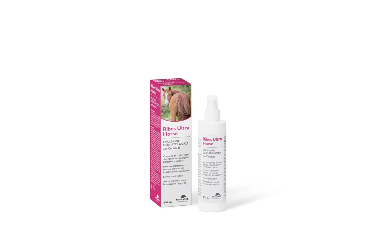 NBF Lanes | Ribes Ultra Emulsione Horse - Lenitivo per Pelle Irritata con Ceramidi e Acidi Grassi Essenziali