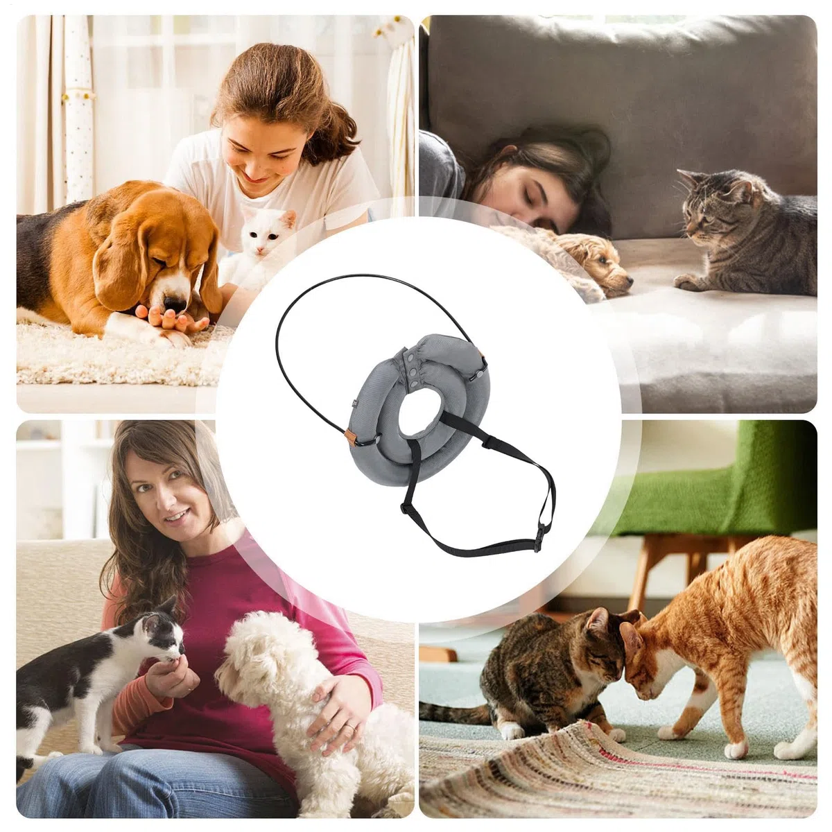 Dispositivo di guida per cani ciechi anelli di collisione per animali domestici | Collare regolabile anti-collisione per animali domestici, protezione degli occhi forniture per cani, collare paraurti