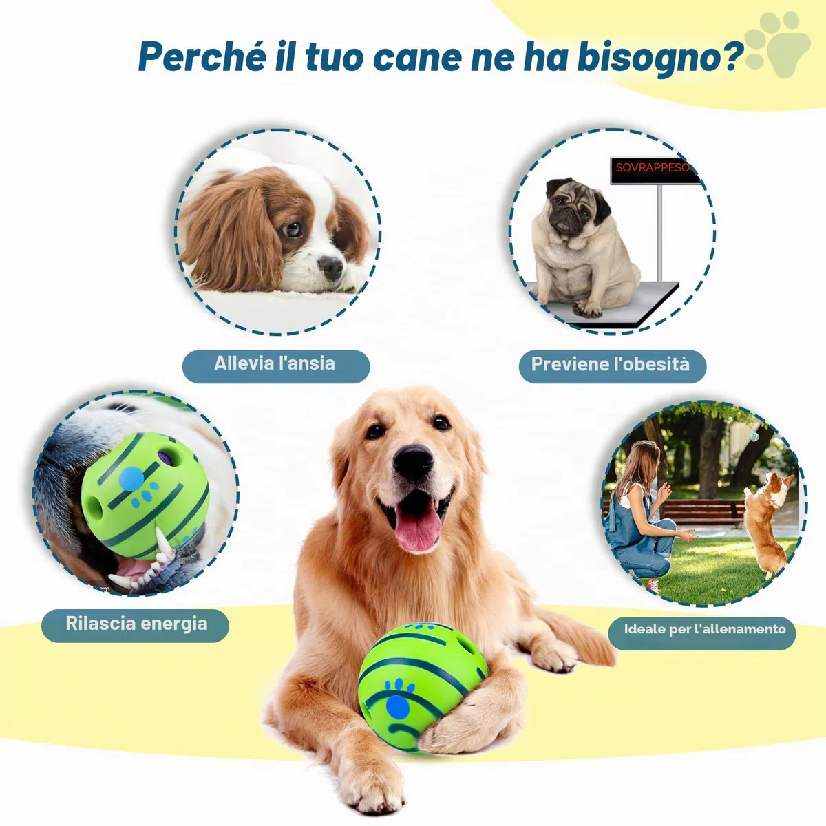 JIZZU Giochi per Cani,Palla per Cani Giochi per Cani Indistruttibile per cani, Gioco Interattivo, Adatto a Tutte le Taglie