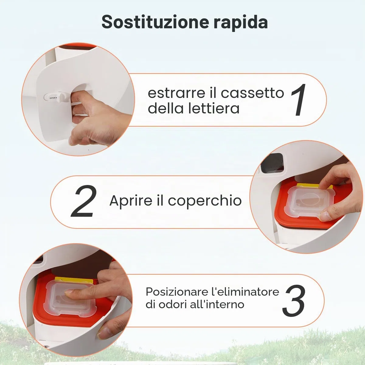 Deodorante N50 per Pura Max/Pura Max 2 Toilette per Gatti, Eliminatore di Adori per Lettiere di Gatti, Non Irritante, Distruggiodori per Gatti e Urina (6 Pezzi)