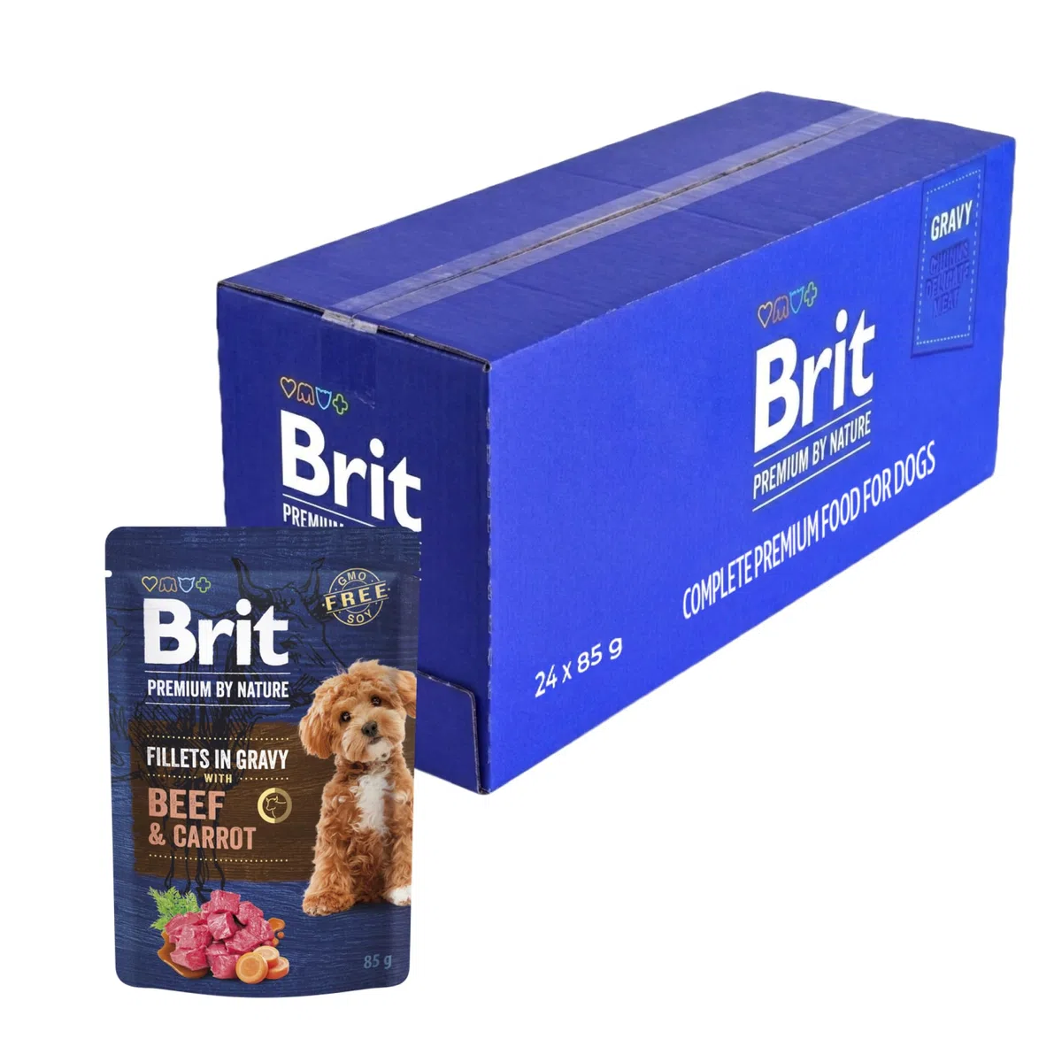 Brit Premium by Nature - Cibo umido per cani adulti, 24 x 85 g