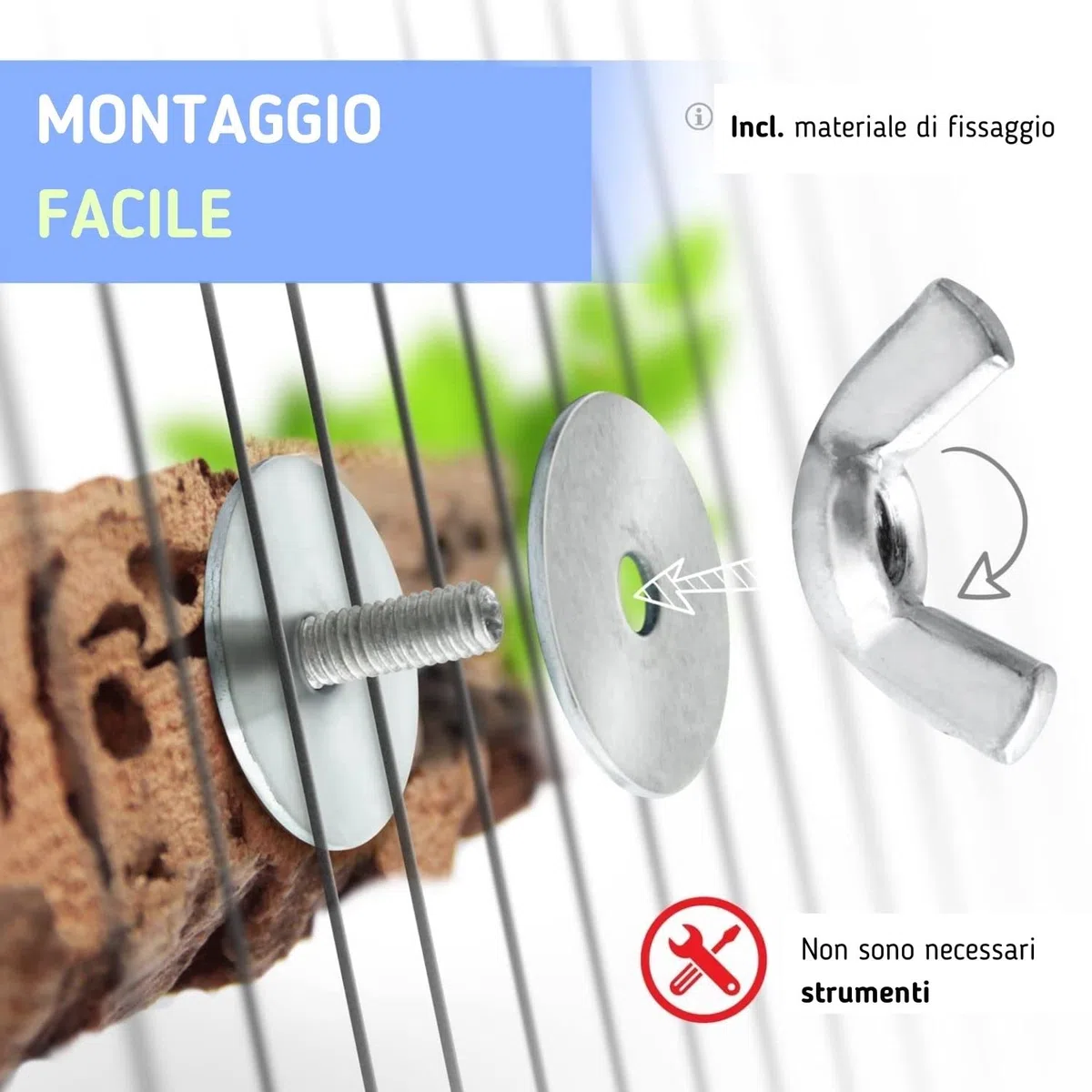 Vogelgaleria 2 pezzi di sughero da beccare per uccelliLa gustosa alternativa alla pietra minerale o all'osso di seppia.