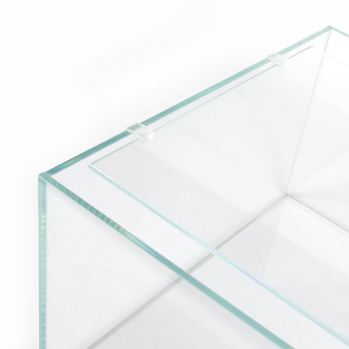 LANDEN Coperchio per acquario in vetro trasparente spesso 4 mm, include 4 clip per un posizionamento sicuro, 342 x 168 mm, adattato a NA362226