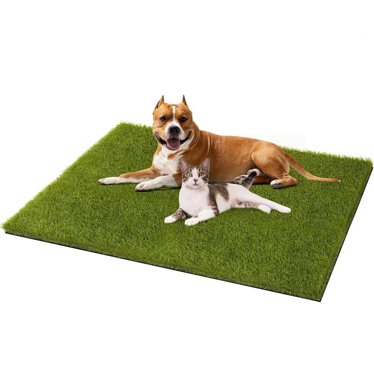 CooRug Tappetino per pipì per cani, 130 x 80 cm, riutilizzabile, tappeto erboso artificiale per cani, lavabile, tappetino di ricambio per uso esterno e interno, con fori di drenaggio