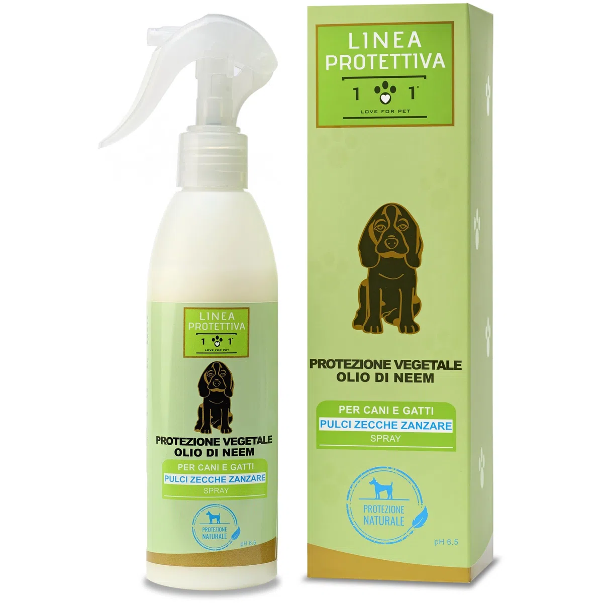 Olio Di Neem Per Cani e Gatti 250ml Protezione Vegetale Spray Antizanzare Cane, Repellente Zecche Cane, Antiparassitario Naturale Per Cani, Antipulci per Gatti, Antiparassitario per Gatti