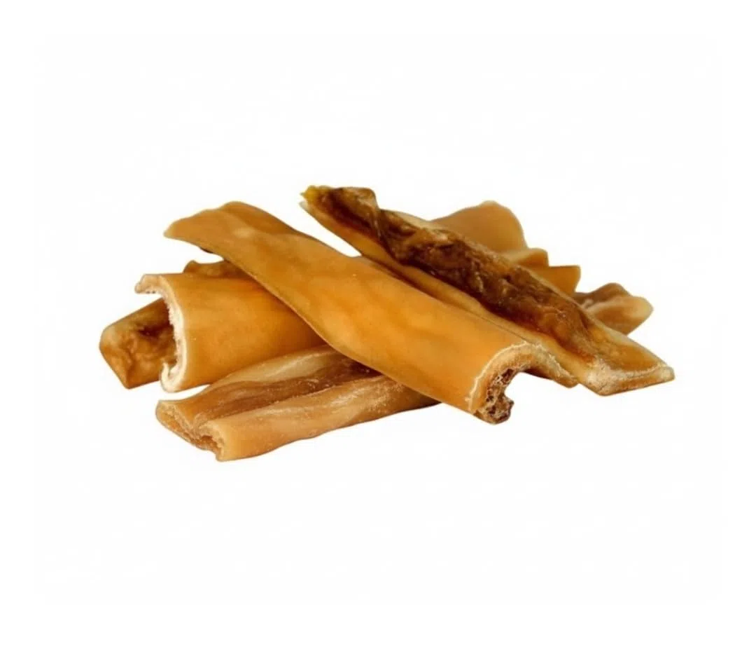 Pelle di Testa di Bovino Naturale, strisce da 12 cm-Masticativo per Cani, CONFEZIONE DA 1 KG -Adatto dieta barf