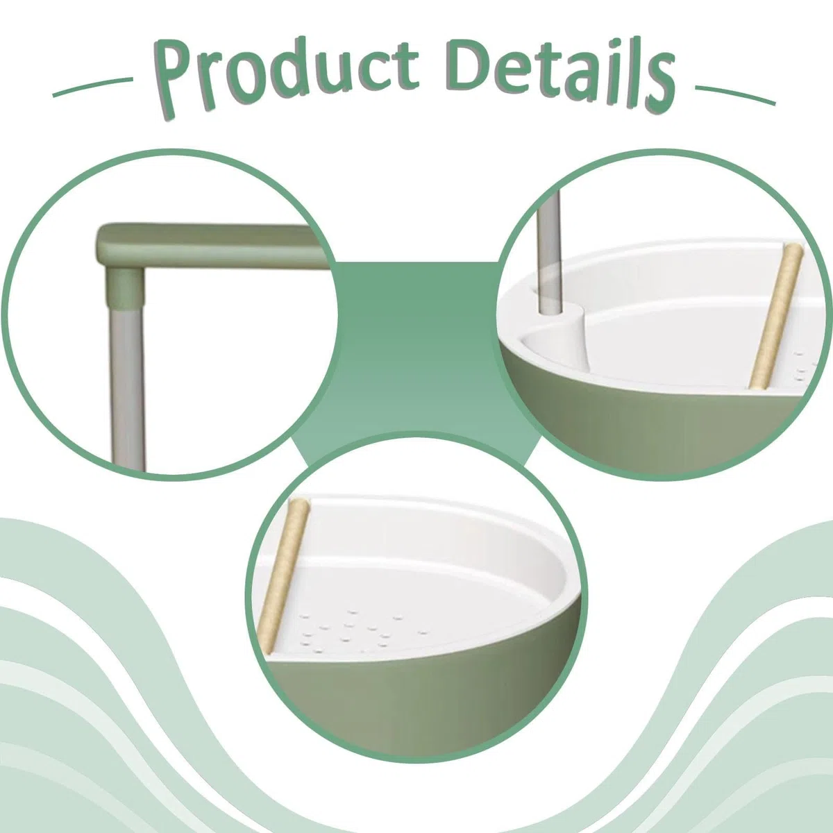 Doccia per Pappagalli con 26 Uscite d'Acqua, Vasca da Bagno Automatica per Uccelli Forniture USB Multifunzione con Pompa da 5 W, Bagnetti per Uccelli per Cockatiel, Amici, Piccioncini, Verde