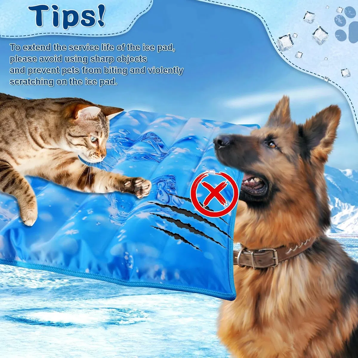 Tappeto Refrigerante Cane,Lettino Cane Estivo,Tappetino rinfrescante per Cani e Gatti,antigraffio, durevole.per Cani, Gatti, Animali Domestici, Umano
