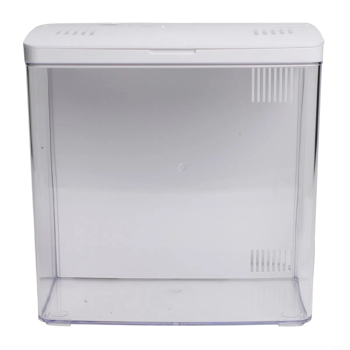 Piccolo acquario in vetro da 8 litri con filtro e luce, kit all-in-one per acquario in vetro, con pompa per pesci rossi, betta, gamberetti, bianco (nero)
