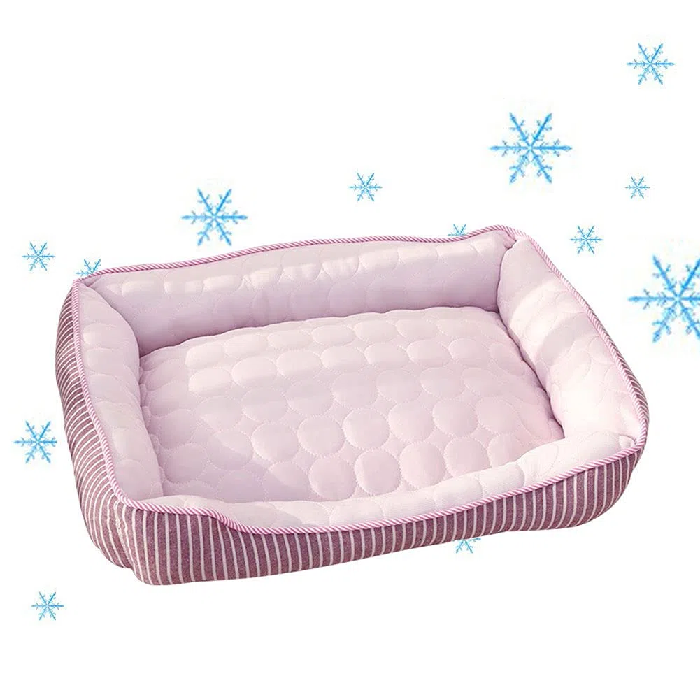 Rinfrescante Cuccia per Cani Estivo Letto Ortopedico Ice Silk Lavabile Antiscivolo per Il Viaggio Dell'interno per Cani di Media E Piccola Taglia