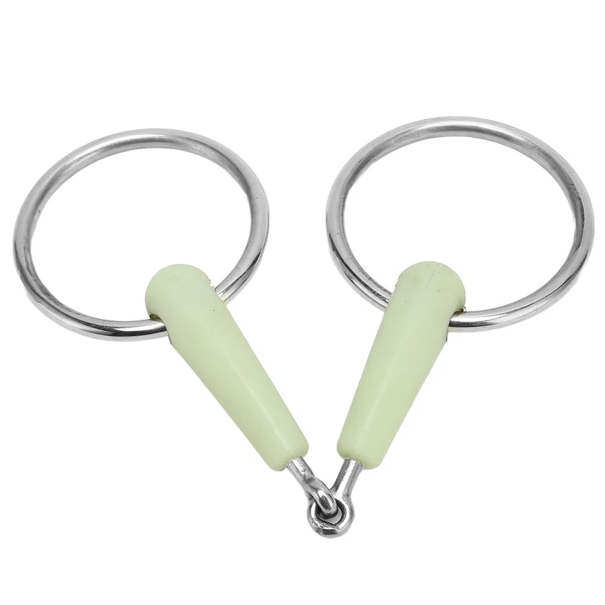 EBTOOLS Bit di Snaffle per Cavallo con Involucro di Gomma e Sapore, in Acciaio Inossidabile Sciolto per l'allenamento e la Guida