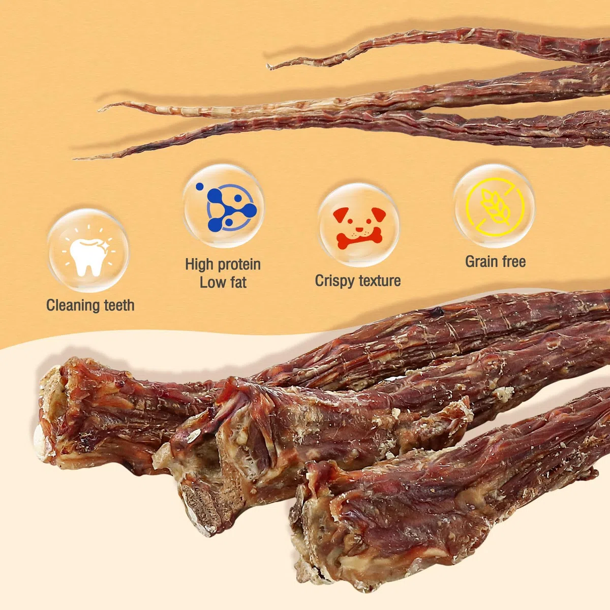 Buoni di coda di manzo naturali per cani - masticare dentale di lunga durata, senza pelle cruda e digeribile cane munge, manzo a base di erba con ingrediente unico (125g)