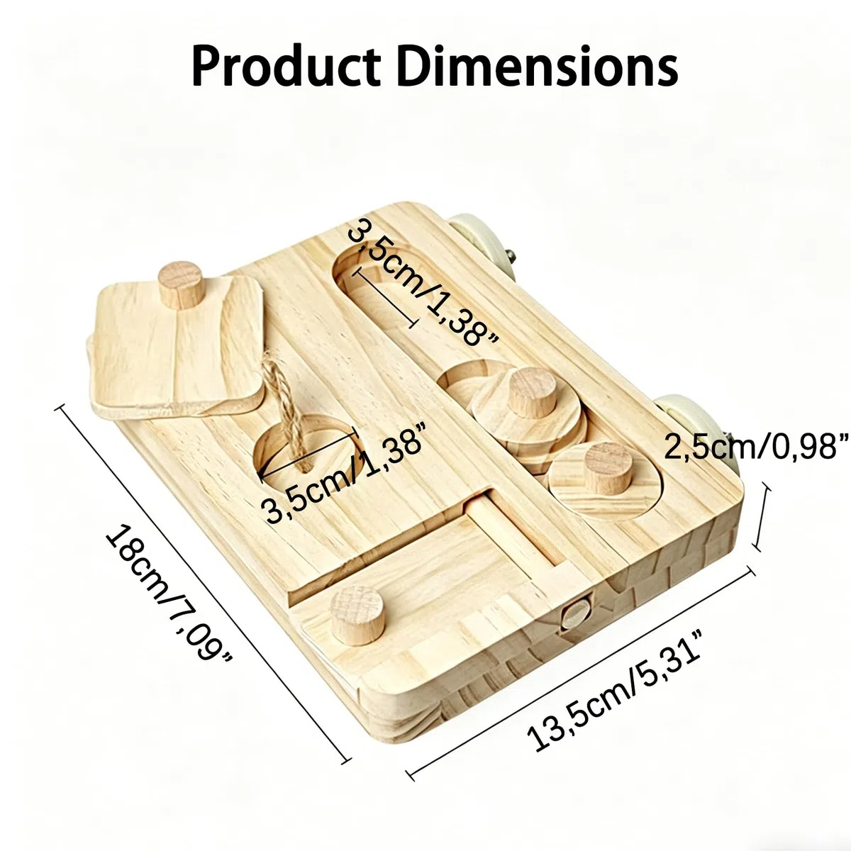 Giocattolo Interattivo per Pappagalli, Giocattolo in Legno per Criceti 6 in 1, Giocattoli per Roditori, Giocattoli Puzzle per Foraggiare in Legno per Pappagalli, Adatto ad Uccelli, Criceti e Simili
