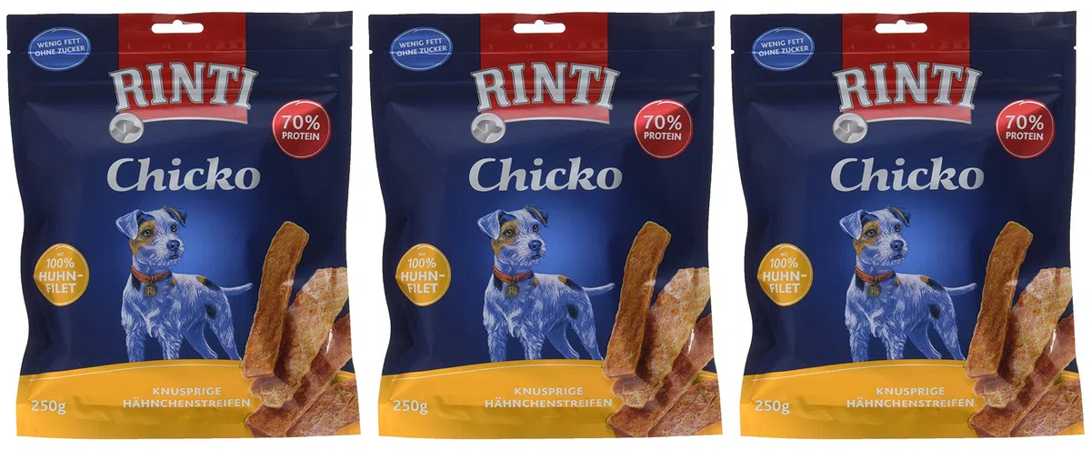 Rinti Extra Chicko Pollo, Confezione da (3 X 250 G)