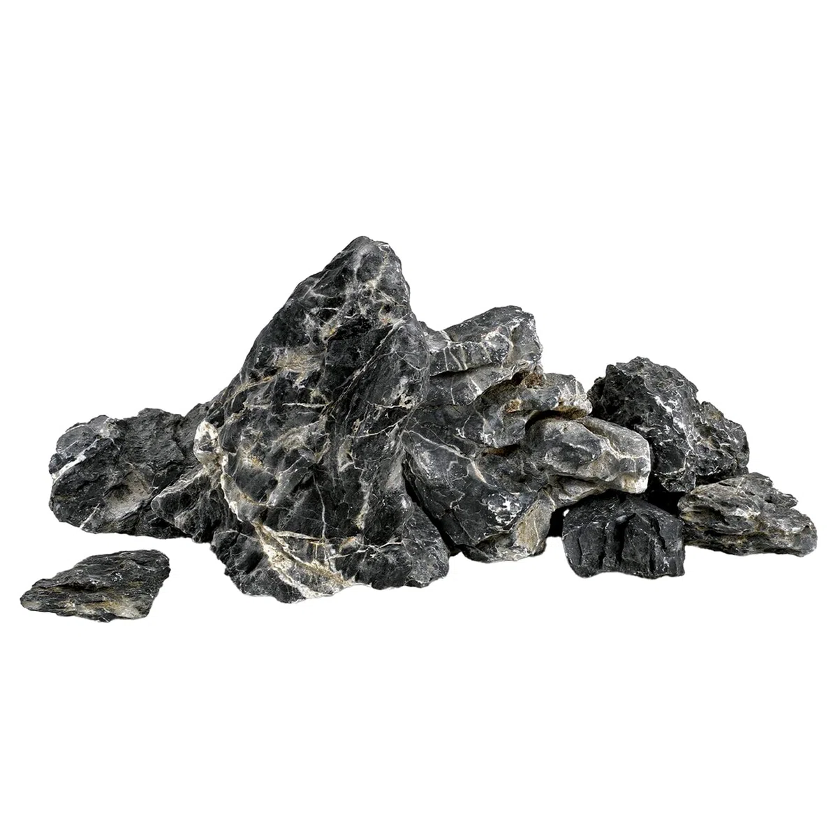 Seryu Dark Rocce Naturali per Acquario e Nano Garden - Mix Irregolare per Layout Selvatico e Naturale, Confezione da 500/700gr