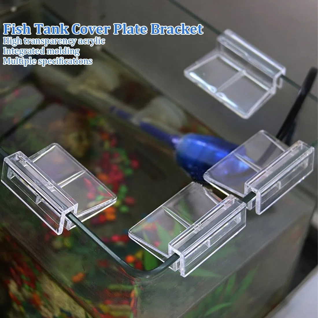 Clip per Coperchio in Vetro per Acquario,Clip in Vetro per Vasche di Pesce,Staffa per Coperchio per Acquario,Supporto per Acrilico per Acquario,Clip per Coperchio Universale Multifunzione,6mm,6 PCS