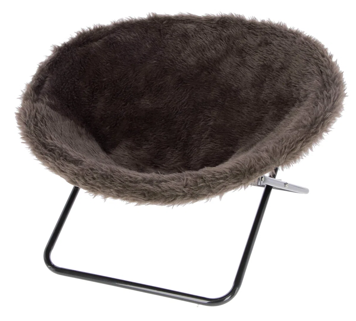Kerbl Pet Sedia gatti Sharon, cuccia per gatti, sdraio per gatti, marrone, 40cm, Ø50cm, poliestere, robusta struttura in metallo, pieghevole