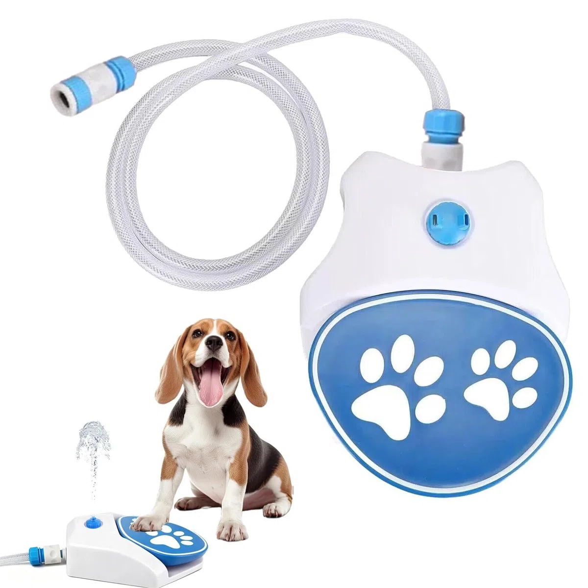 gioco acqua cane,giochi acqua cani,fontana per cani,Dog Fontanella, Fontana d'acqua con Pedale,Fontana per Cani,Irrigatore per Cani da Esterno,Step on Irrigatore per Animali,Giochi d'acqua (A)