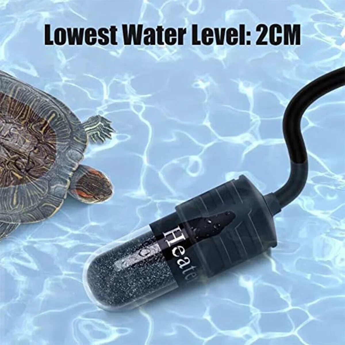 Mini riscaldatore per acquario sommergibile alimentato tramite USB, 10 W, con termometro integrato, regolatore di temperatura esterno utilizzato per serbatoio da 2-4 litri