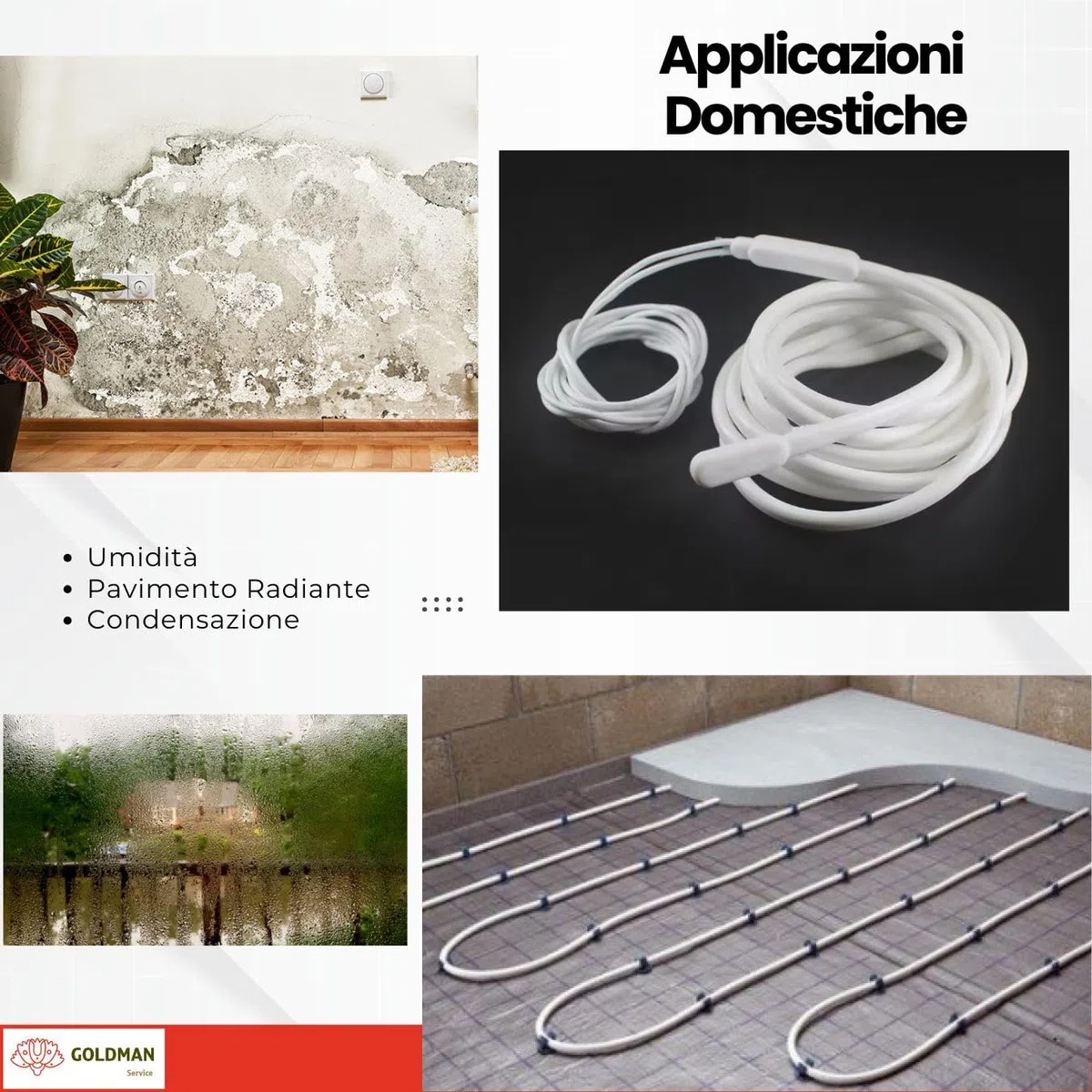 GOLDMAN SERVICE | Cavo Riscaldante Resistenza Bipolare in Silicone Anti Congelamento per Tubi | 2 Metri, 30 Watt | Incubatrici, Acquari, Rettili, Serre, Fermentazione (2 m | 30W)
