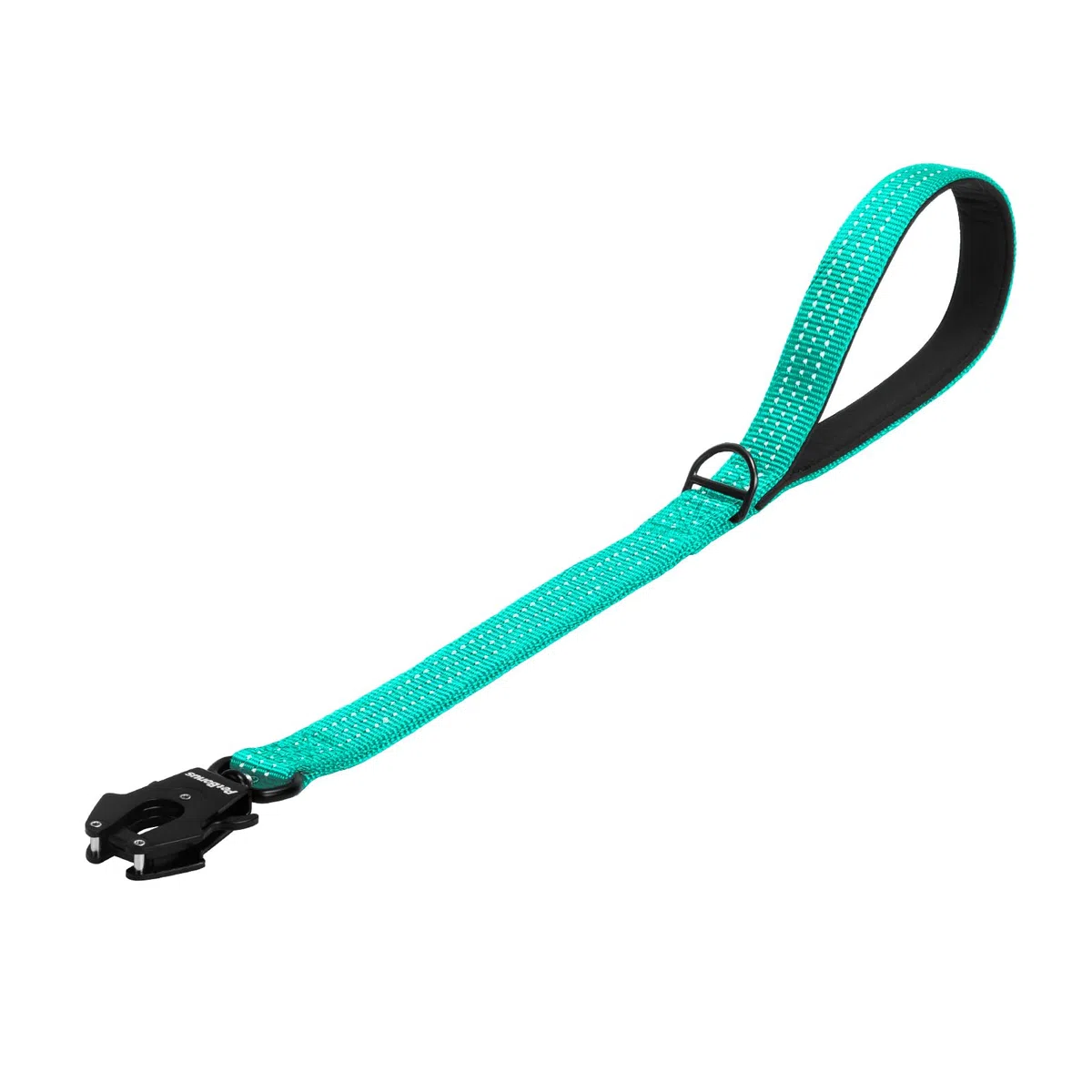 PetBonus Guinzaglio corto per cani resistente, guinzaglio in nylon da 60cm, con clip a sgancio rapido, comodo manico imbottito, guinzaglio riflettente per cani di taglia media e grande (Turchese)