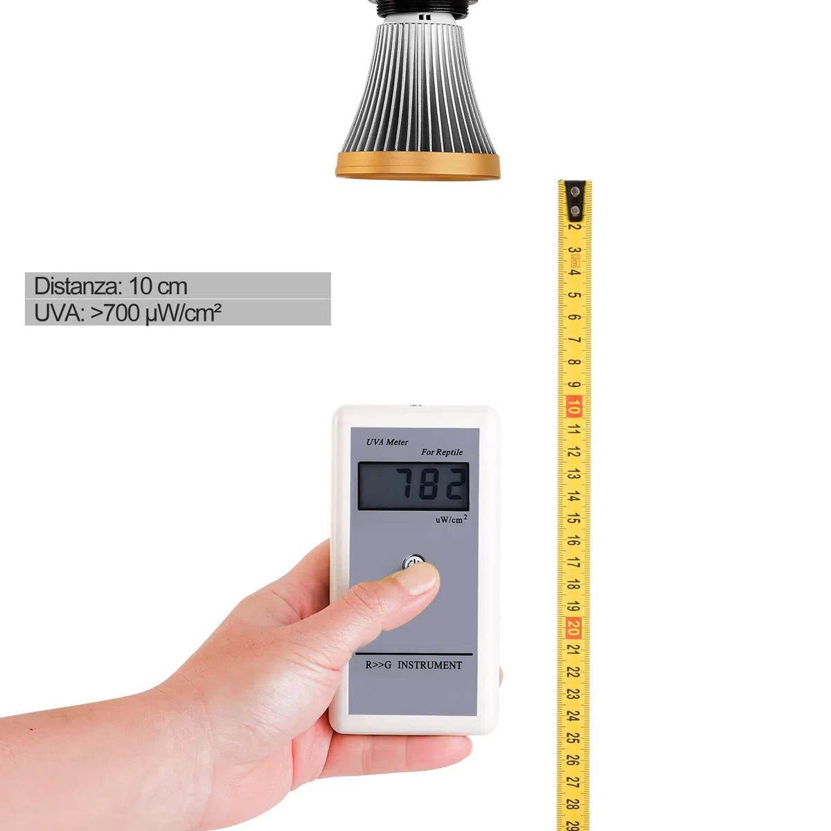Lampadina UVA UVB per Rettili e Anfibi, 8508 Lampada LED con Luce UV