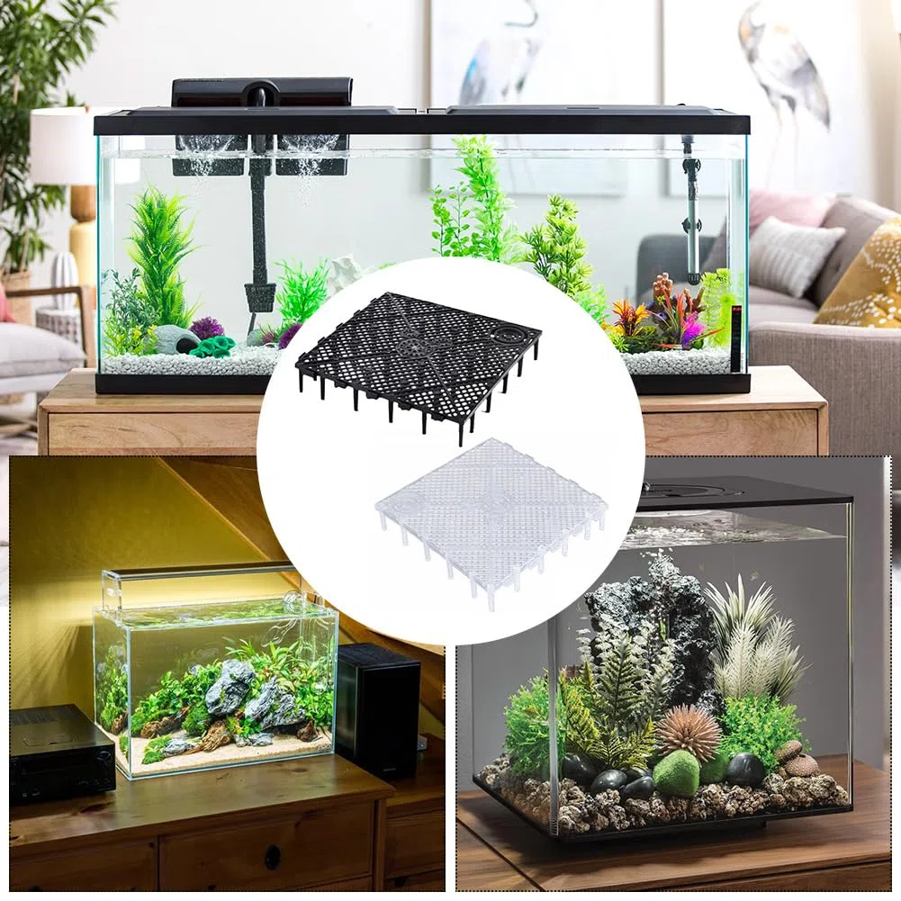 Divisori per Acquario in Plastica, Griglie per Acquario, Griglia del Filtro dell'acquario, Filtro Inferiore per Acquario, Griglia di Fondo per Serbatoio di Pesce Isolare Board, per Acquario, 2 Pezzi