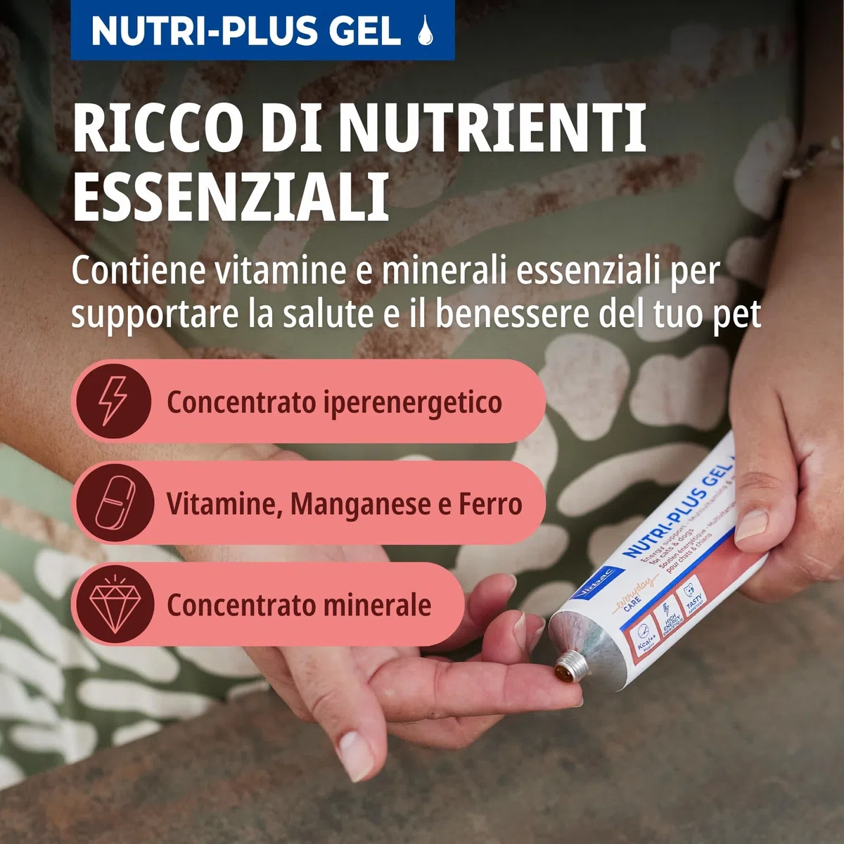 Virbac Nutri-Plus Gel | 120 g | Alimento complementare per cani e gatti per l'integrazione nutrizionale e la convalescenza | Stimolante dell'appetito, vettore energetico altamente concentrato