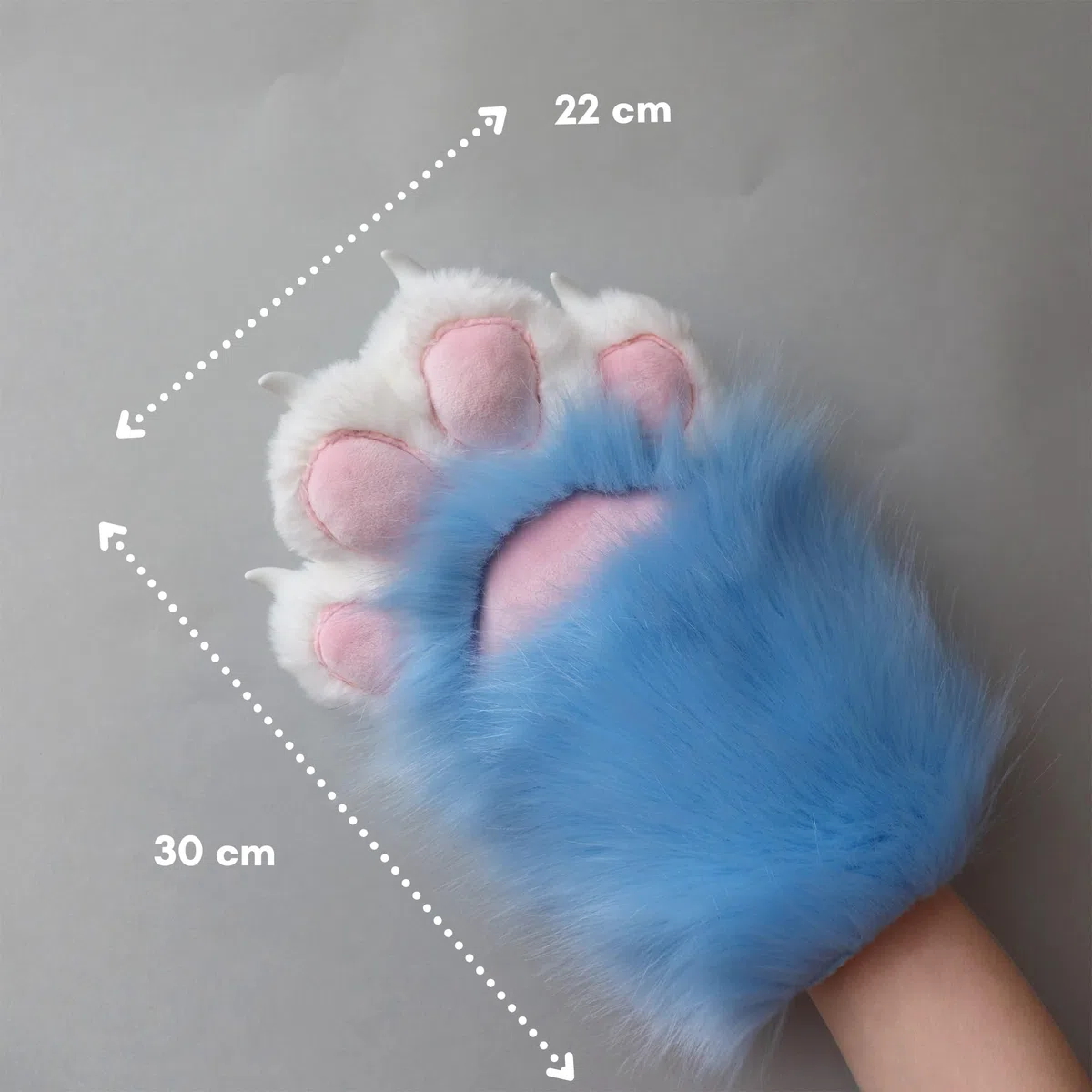 Comode zampe pelose in pelliccia sintetica con zampe di pelliccia, Therian Paws Therian Stuff Therian Gear, Simpatici guanti a zampa di gatto Guanti Therian con artigli, Stuff peloso Guanti da