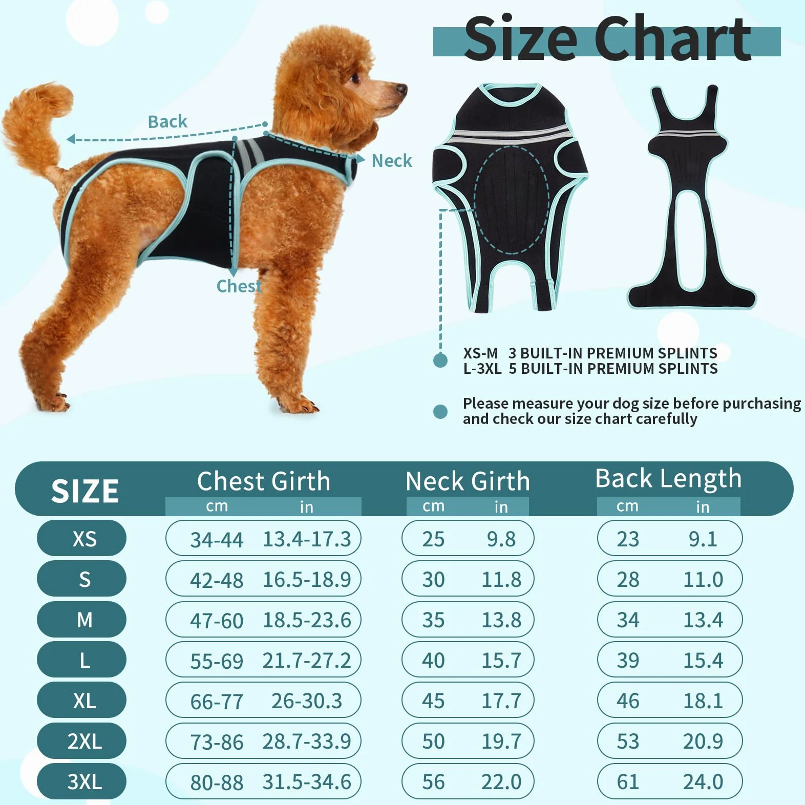 PUMYPOREITY Tutore per Schiena Cani IVDD, Busto per Schiena Cani, Gilet di Supporto per Schiena Bassotti, Artrite IVDD, Ernia del Disco, Recupero Chirurgico Spinale(M)