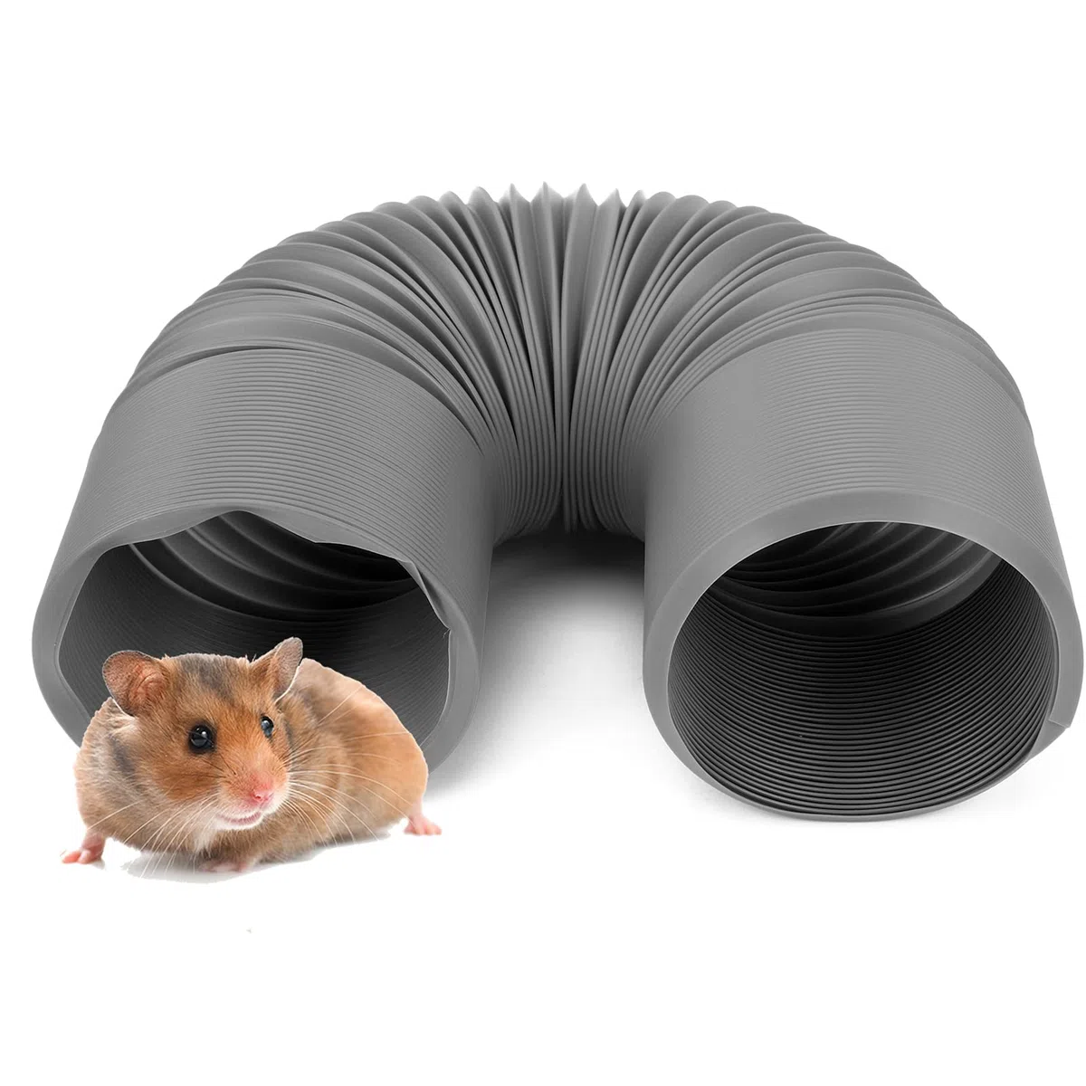 Tunnel Retrattile per Animali Domestici, Tunnel per Criceti Giocattolo Espandibile e Pieghevole per Gabbia, 10 cm Accessorio Gabbia per Criceti, per Cincillà, Ratti, Conigli Nani