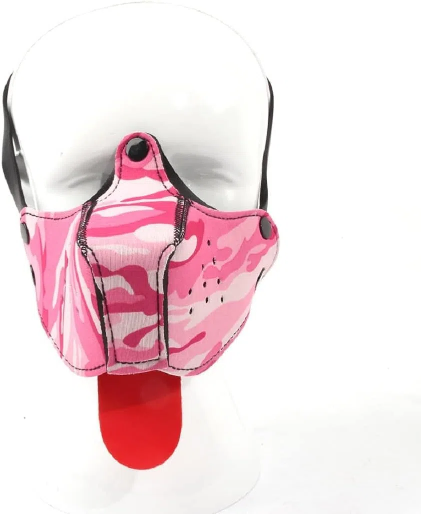 Maschera in neoprene per cuccioli di cane, con cappuccio e cappuccio per giocare (rosa, taglia unica)