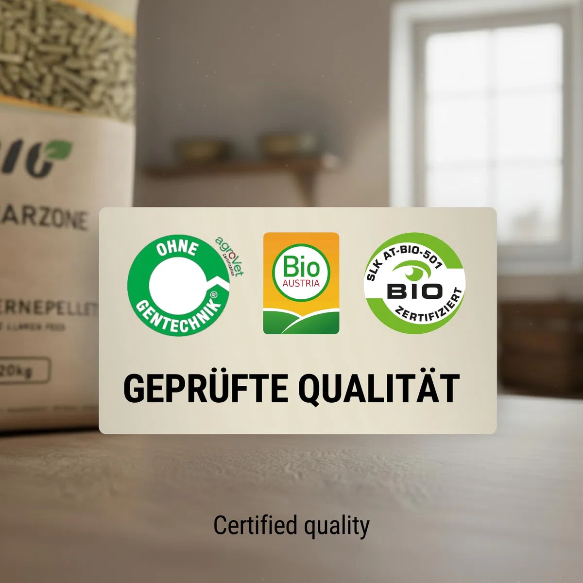 Agrarzone BIO Pellet di Erba Medica 20 kg - Sostituto Foraggio Ricco di Proteine & Fibre - Per Cavalli, Bovini, Pecore & Capre - 100% Naturale Austria Senza OGM