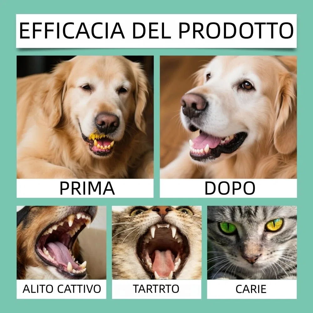MEIION Codallma Spray per la Cura Dentale per Cani e Gatti - Pulizia Denti Gengive, Rimuove Placca, Rinfresca Alito