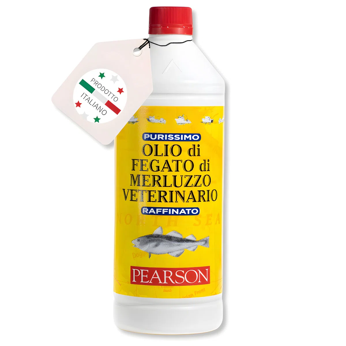 Pearson Purissimo Olio di Fegato Di Merluzzo Veterinario per Cani, Gatti, Cavalli e altri animali. Pelo lucido e Sano, Fonte di Vitamine e Omega3. (1000 ML)