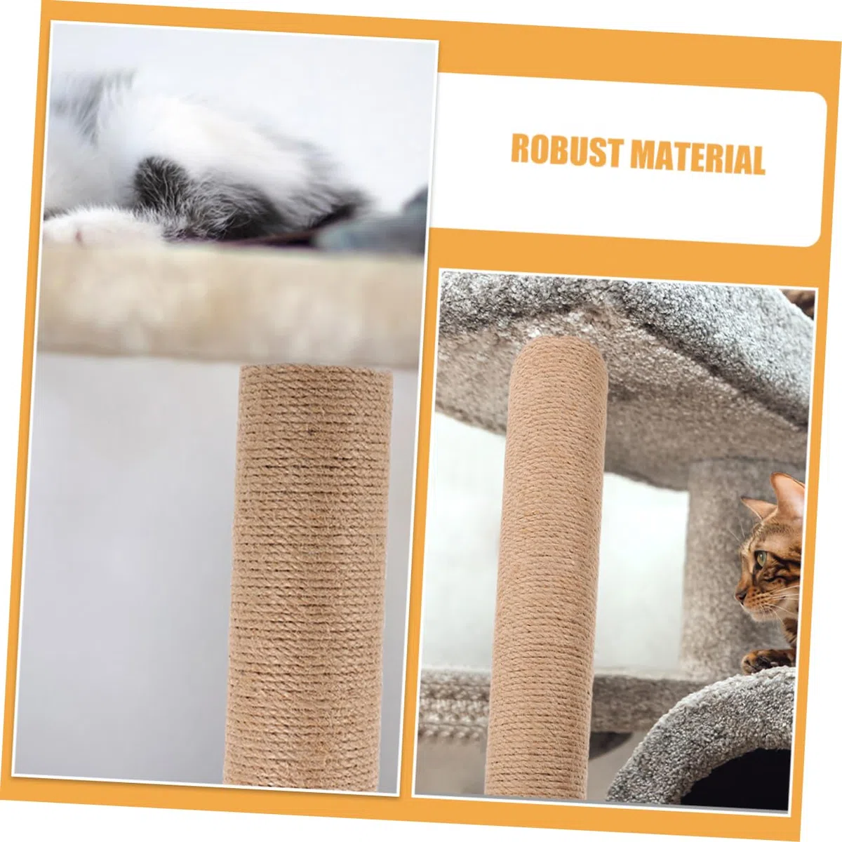 Abaodam Tiragraffi Ricambio Colonne in Sisal e ABS per Gatti 2 Unitá, Resistente e Salvaspazio, Come Sostituzione per Graffi Indoor Proteggendo Mobili