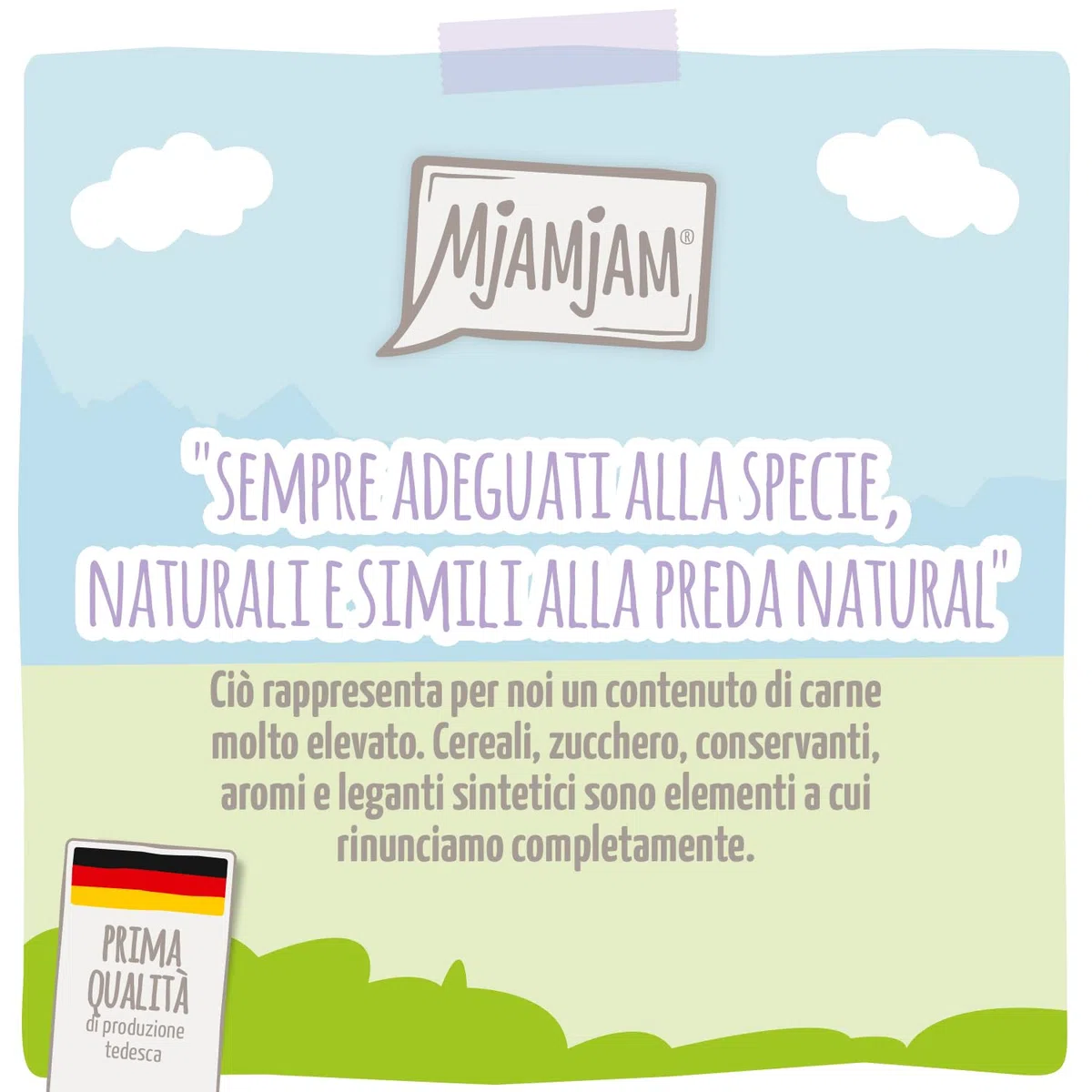 MjAMjAM - cibo umido premium per gatti - gattino eccellente vitello con olio di salmone, confezione da 6 (6 x 400 g), senza cereali con carne extra