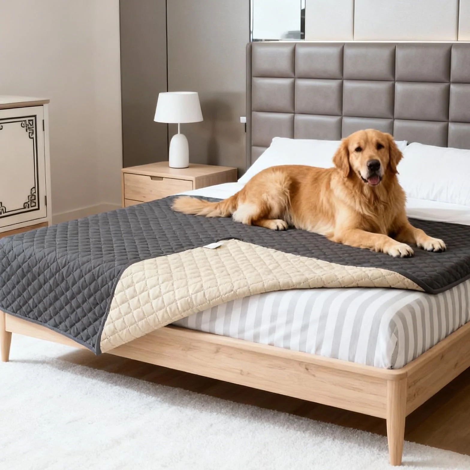 LURICO Copridivano per Cani Impermeabile 210x130cm, Coperta Protettiva Impermeabile con Punti Antiscivolo per Divano, Letto e Auto - Lavabile in Lavatrice, Resistente ai Graffi e Peli