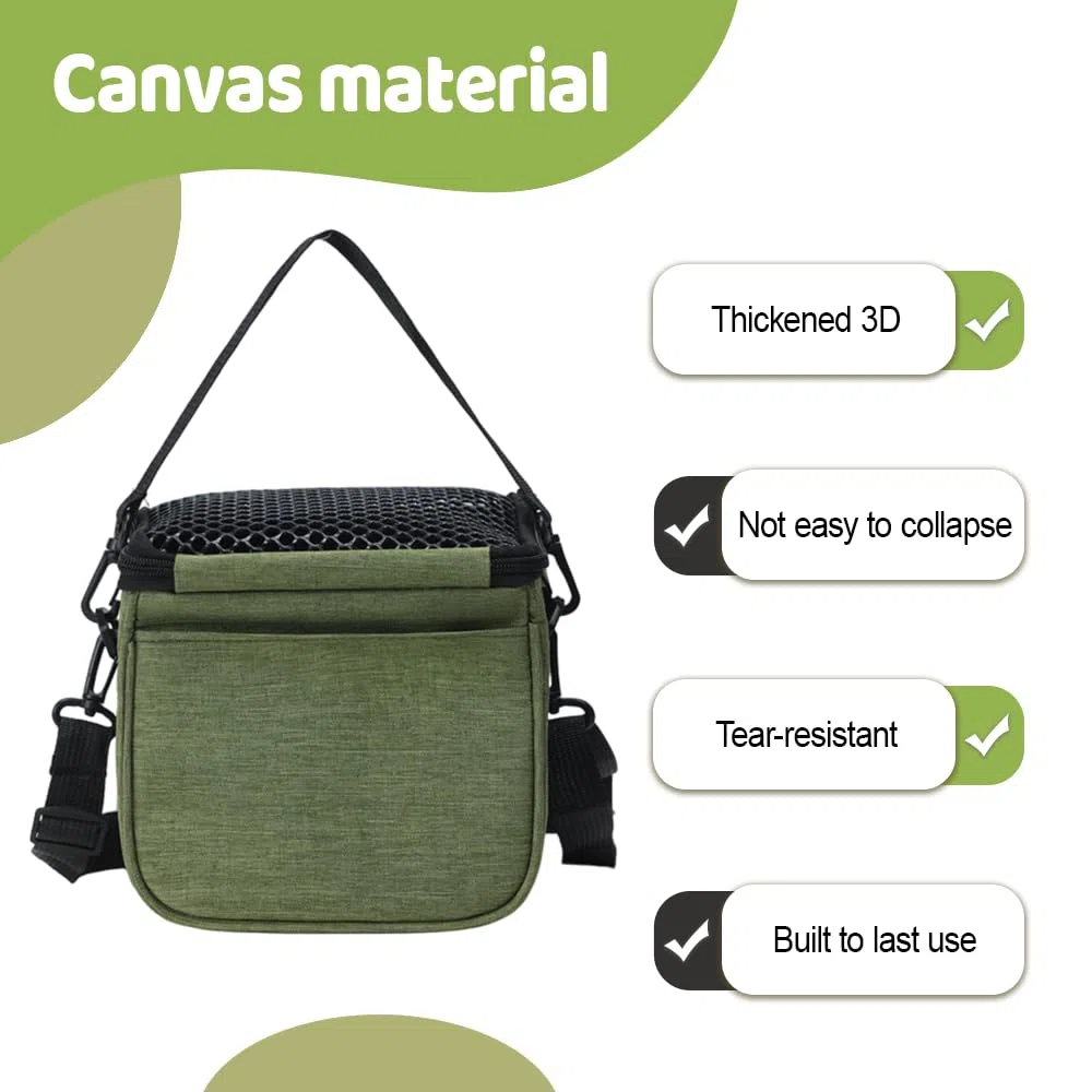 Borsa per il Trasporto di Piccoli Animali, Borsa da Viaggio Animali con Tracolla e Tappetino Rimovibile, Marsupio Portatile per Criceti, Petauri dello Zucchero e Scoiattoli Volanti