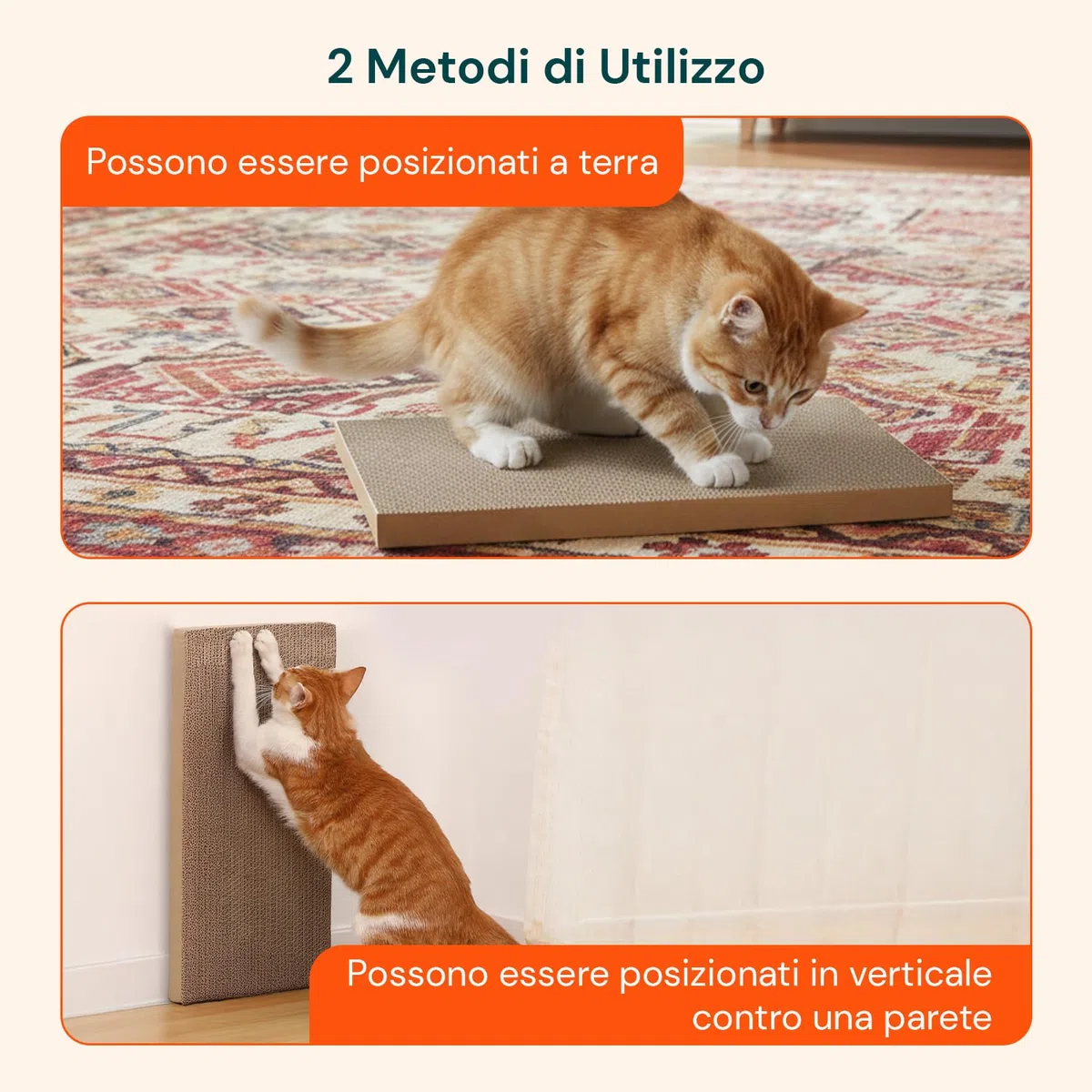 Avilia - Tiragraffi per Gatti Set 5 Pz – Tiragraffi Cartone Ondulato Bifacciale Ultra-Compresso, Graffiatoio per Gatti Protezione Divano, Tiragraffi Cartone per Gatti 3 in 1 Atossico Riciclato