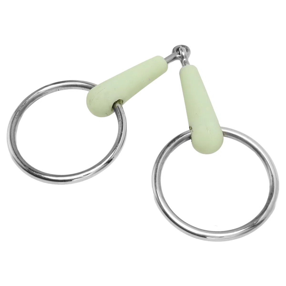 EBTOOLS Bit di Snaffle per Cavallo con Involucro di Gomma e Sapore, in Acciaio Inossidabile Sciolto per l'allenamento e la Guida