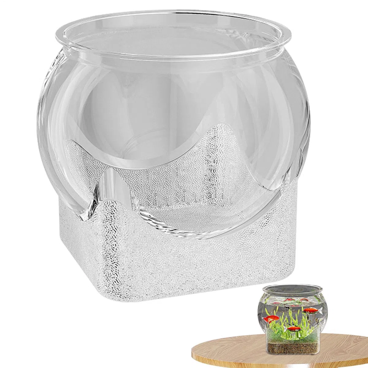 Acquario Rotondo - Acquario, Acquario A Forma Di Ciotola |. Acquario Per Betta Acquario Per Acquario Per Betta Vaso Decorativo Per Pesci Per Acquario